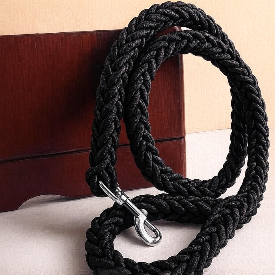 Durable Nylon Braided Medium Dog Leash – Heavy-Duty Traction Rope for Medium Sized Dogs