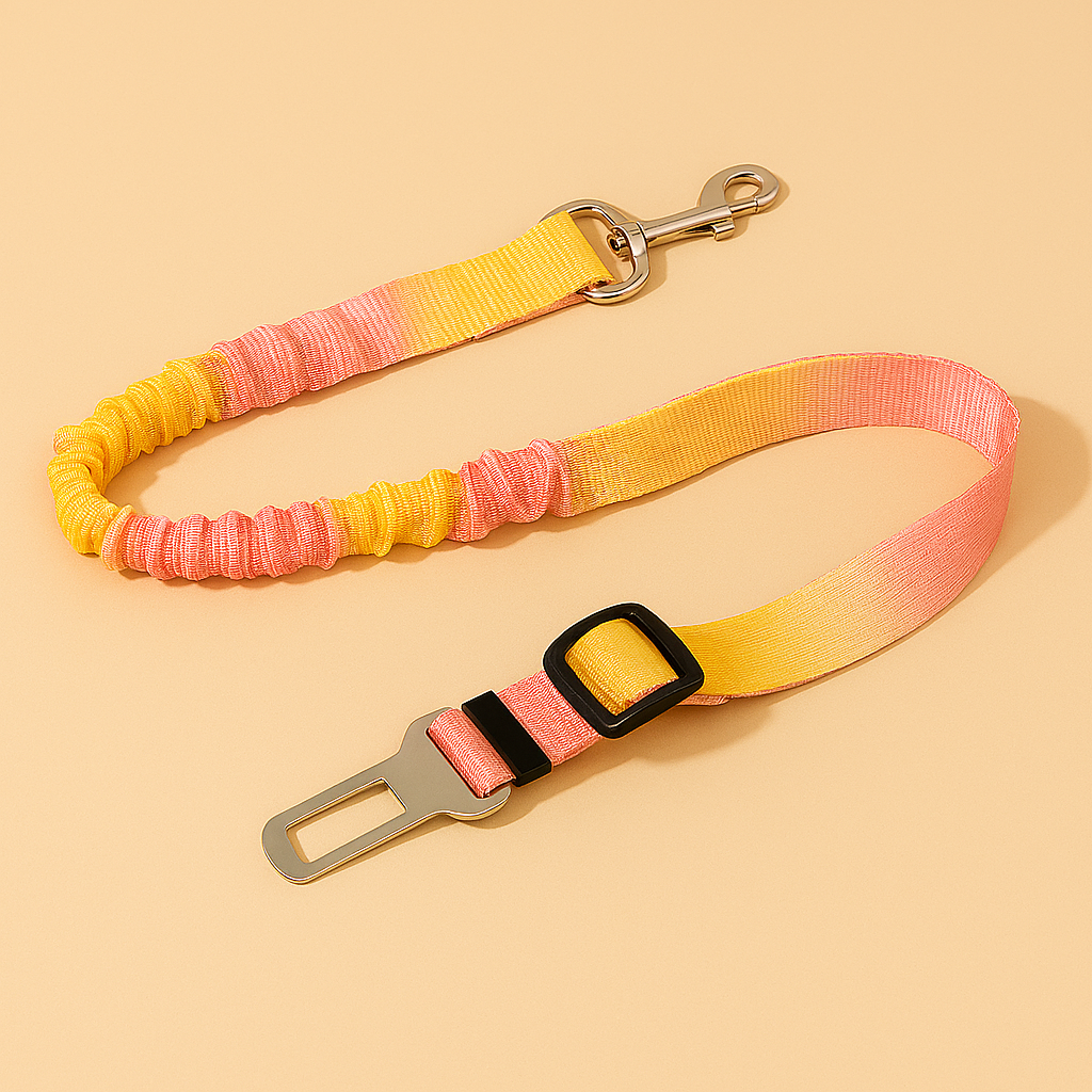 PawSafe™ Adjustable Travel Belt – Elastic Car Harness for Secure Pet Journeys