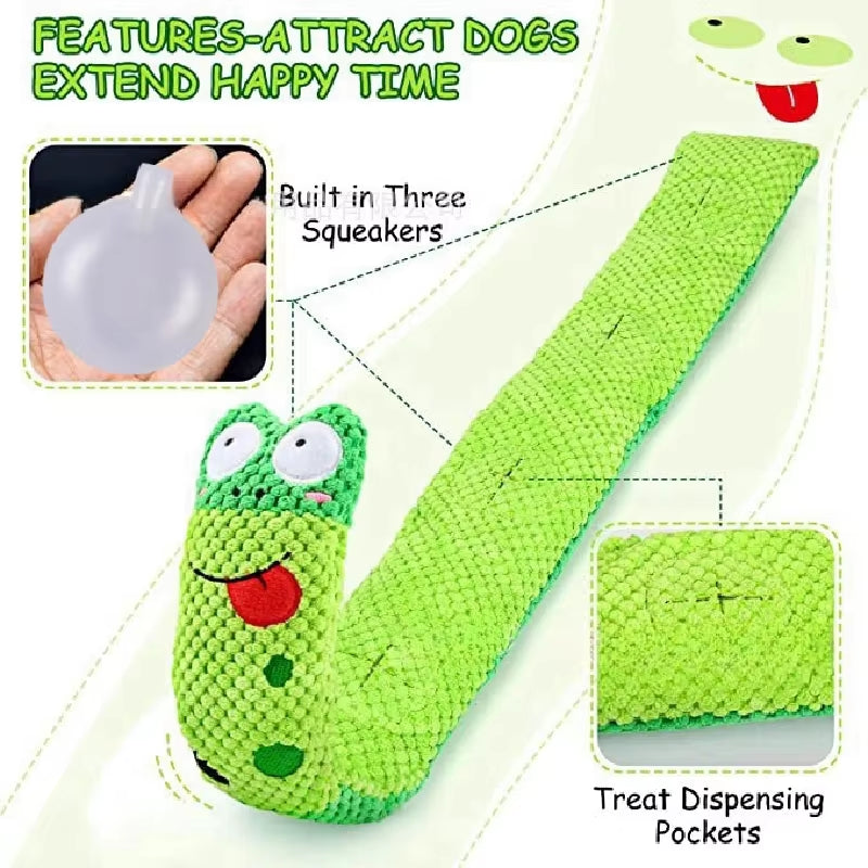 Snail Squeak Puzzle Toy – Plush, Durable & Foldable Fun for Dogs