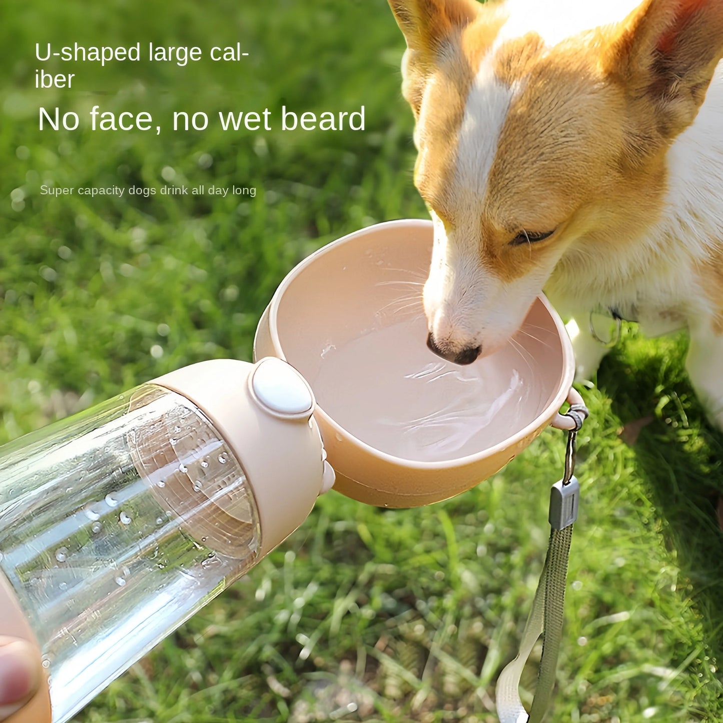 2-in-1 Travel Pet Bottle – Portable Water & Food Dispenser for Dogs & Cats