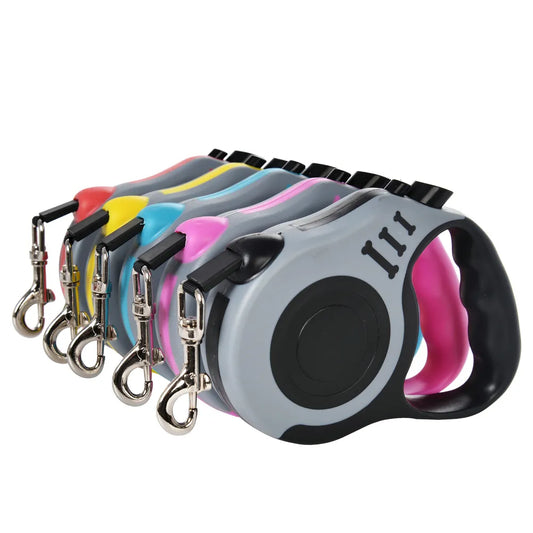 3M/5M Retractable Nylon Leash for Small Dogs & Cats – Durable, Tangle-Free for Walks & Adventures!