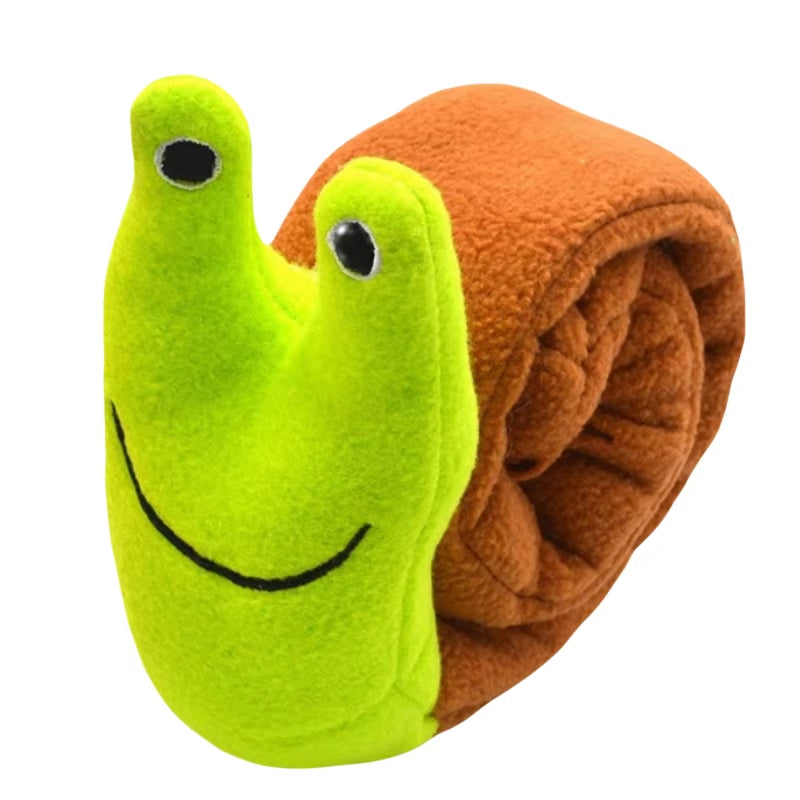 Snail Squeak Puzzle Toy – Plush, Durable & Foldable Fun for Dogs