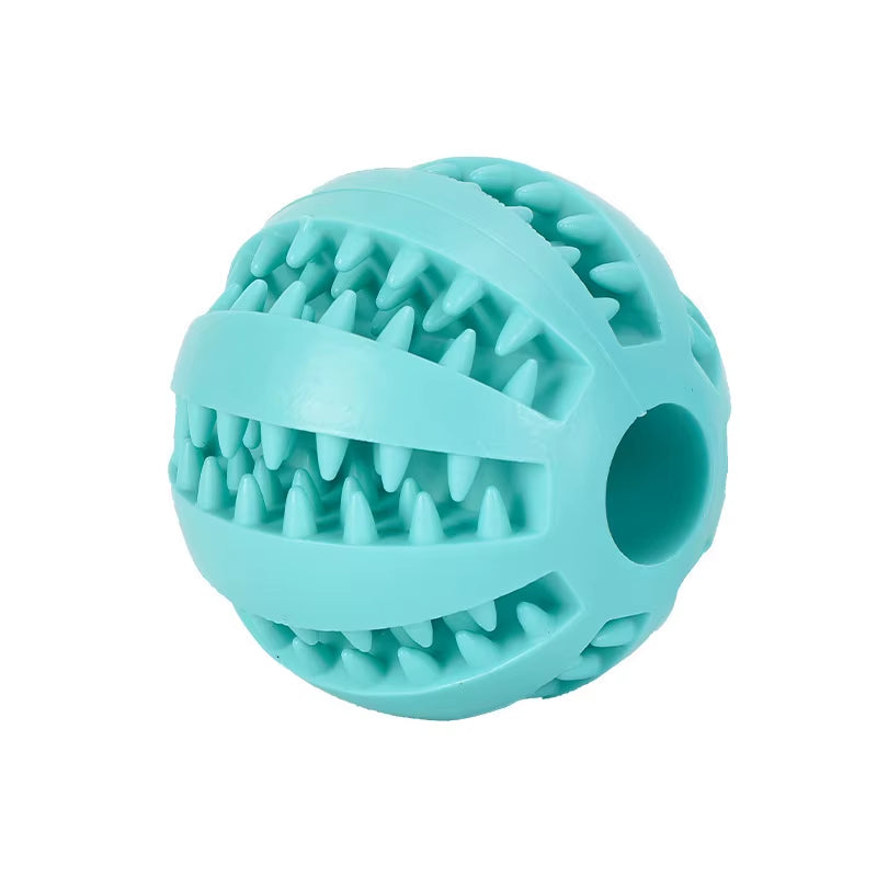 Interactive Rubber Dog Ball Toy – Food-Dispensing, Chew-Resistant Molar Toy for Pets