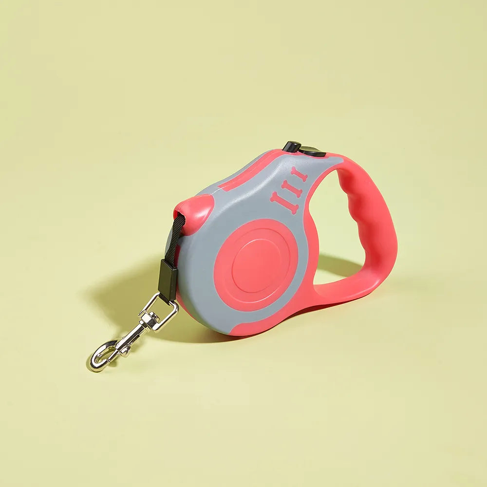 3M/5M Retractable Nylon Leash for Small Dogs & Cats – Durable, Tangle-Free for Walks & Adventures!