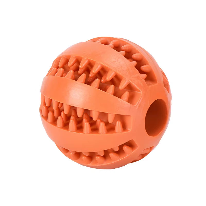 Interactive Rubber Dog Ball Toy – Food-Dispensing, Chew-Resistant Molar Toy for Pets
