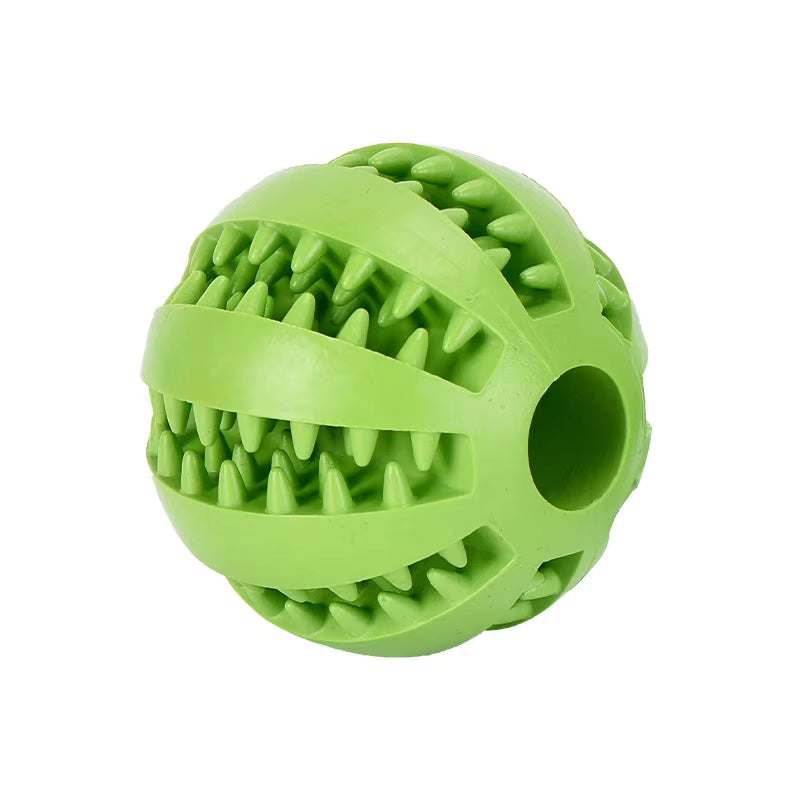 Interactive Rubber Dog Ball Toy – Food-Dispensing, Chew-Resistant Molar Toy for Pets