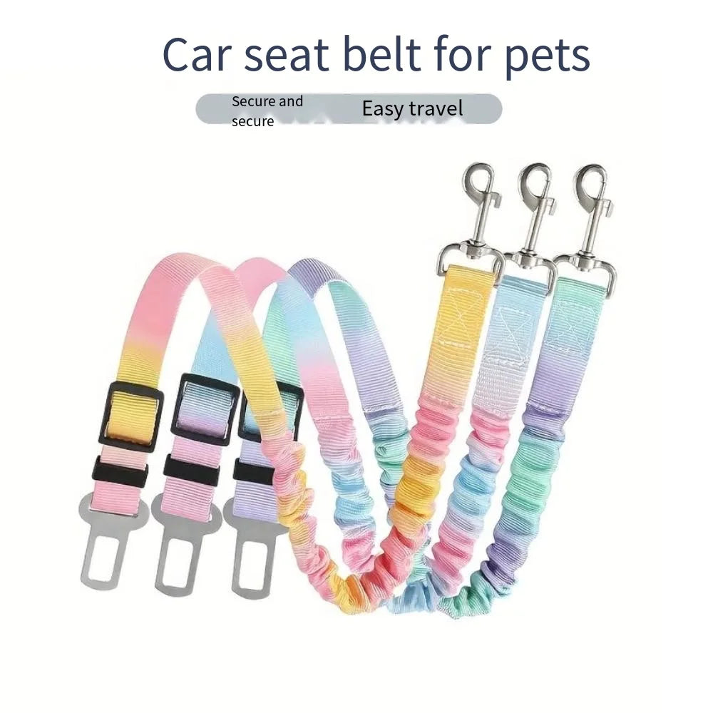 PawSafe™ Adjustable Travel Belt – Elastic Car Harness for Secure Pet Journeys