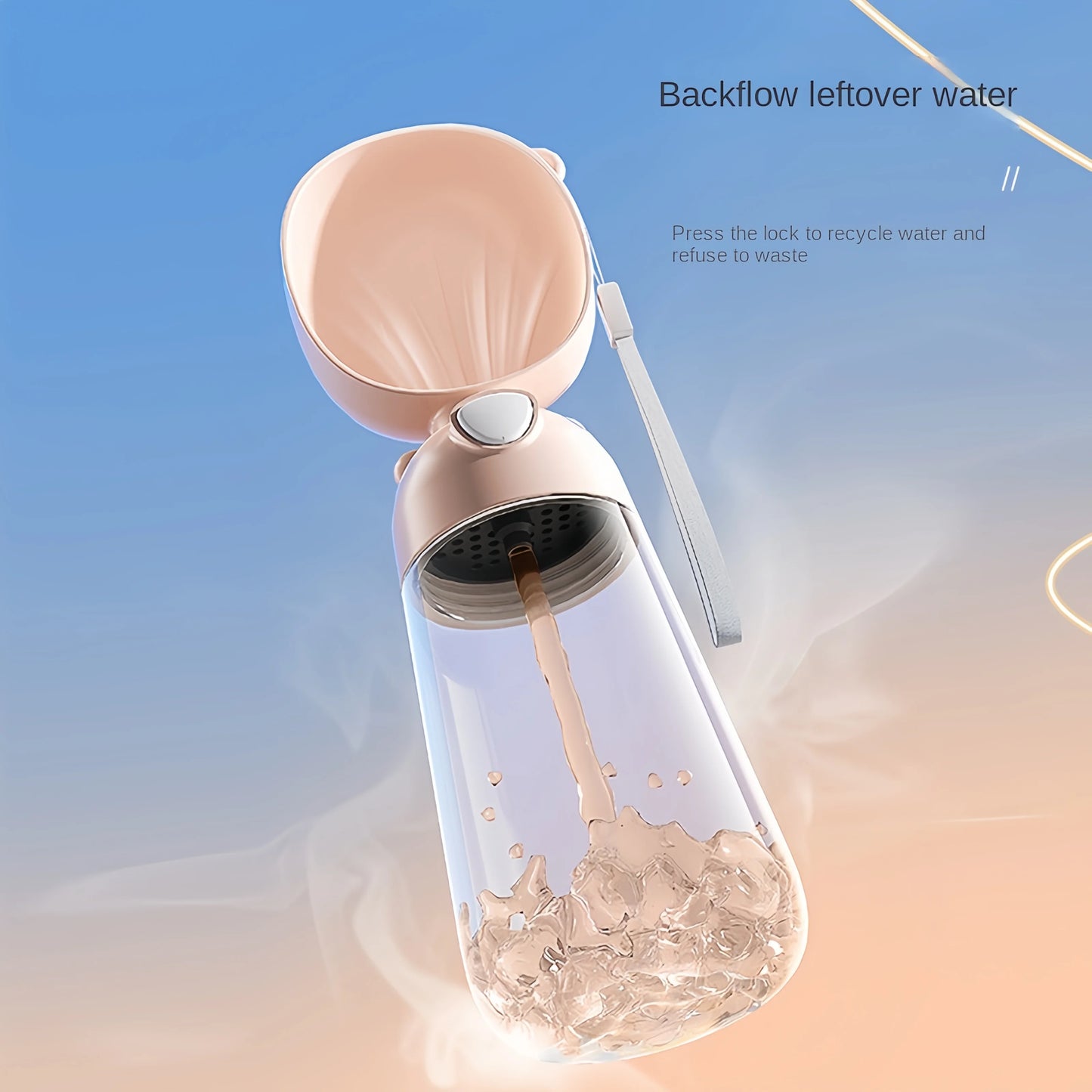 2-in-1 Travel Pet Bottle – Portable Water & Food Dispenser for Dogs & Cats