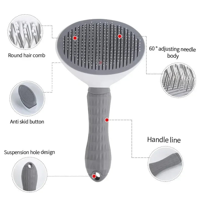 Self-Cleaning Grooming Brush – Tangle-Free Comfort for Dogs & Cats
