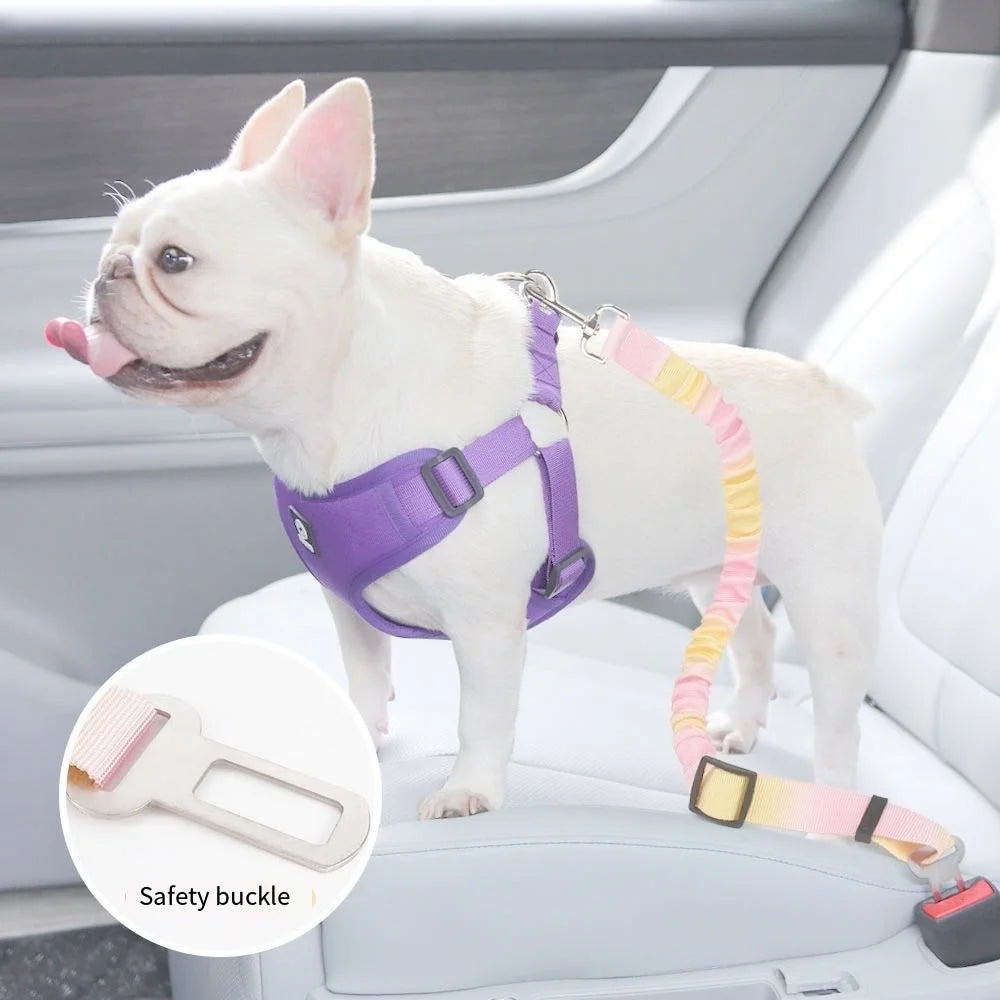 PawSafe™ Adjustable Travel Belt – Elastic Car Harness for Secure Pet Journeys