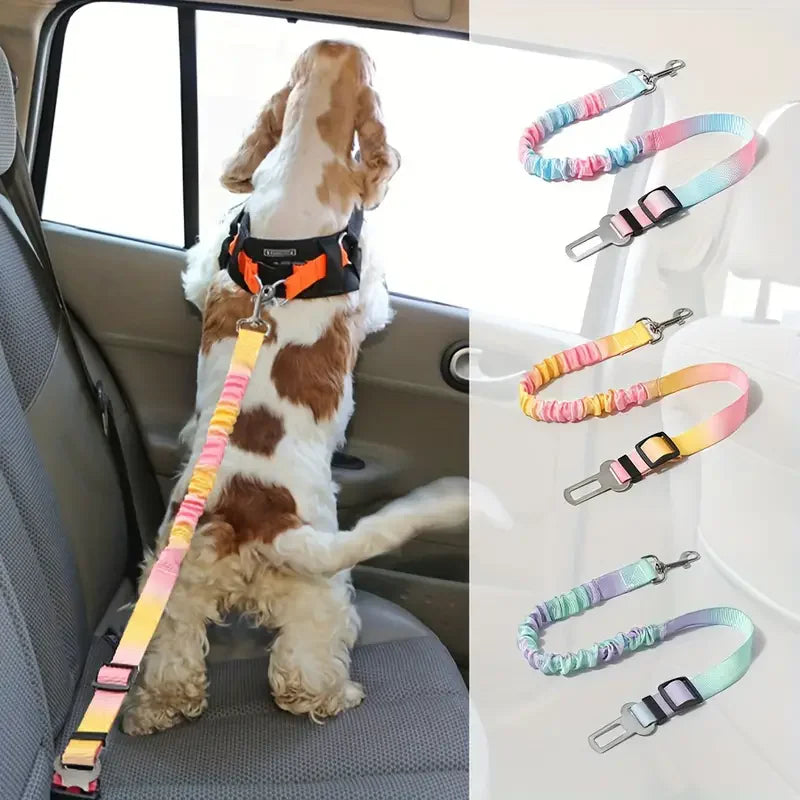 PawSafe™ Adjustable Travel Belt – Elastic Car Harness for Secure Pet Journeys
