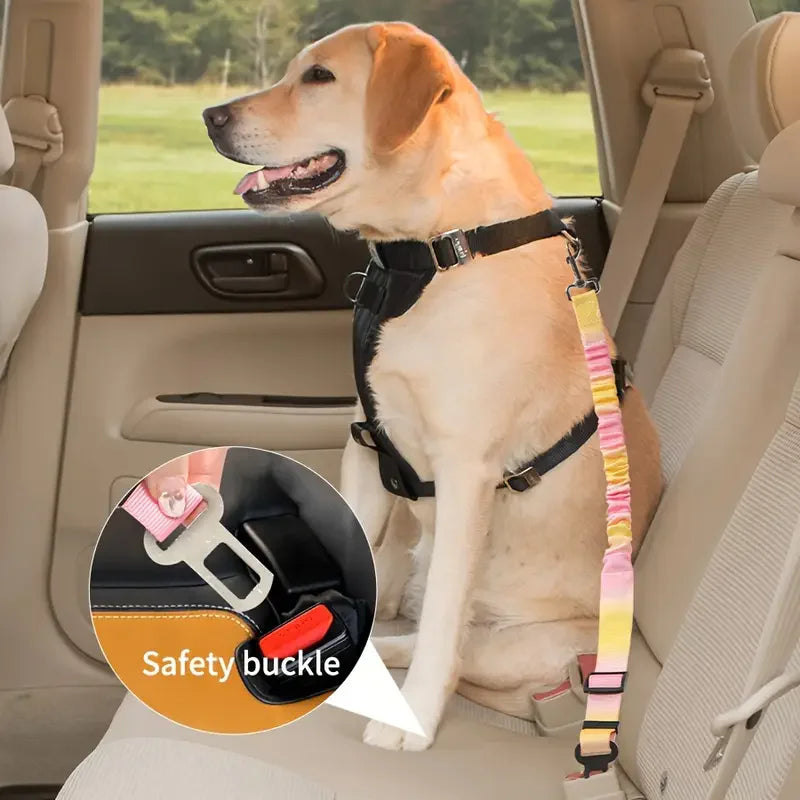 PawSafe™ Adjustable Travel Belt – Elastic Car Harness for Secure Pet Journeys