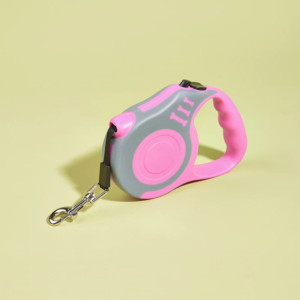3M/5M Retractable Nylon Leash for Small Dogs & Cats – Durable, Tangle-Free for Walks & Adventures!