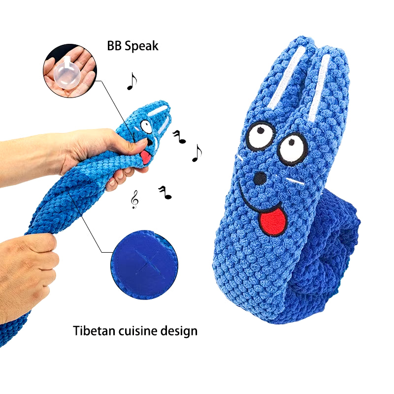 Snail Squeak Puzzle Toy – Plush, Durable & Foldable Fun for Dogs