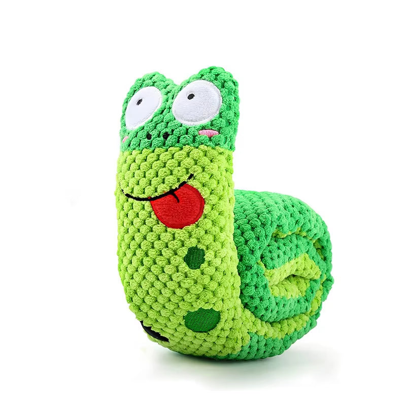 Snail Squeak Puzzle Toy – Plush, Durable & Foldable Fun for Dogs